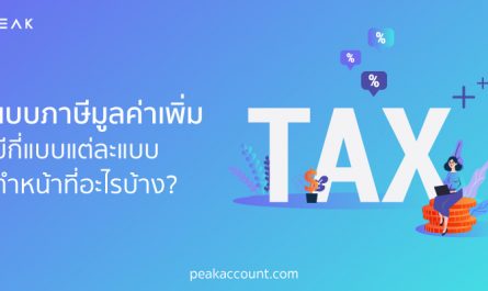 PEAK-แบบภาษีมูลค่าเพิ่มมีกี่แบบแต่ละแบบทำหน้าที่อะไรบ้าง_ปก
