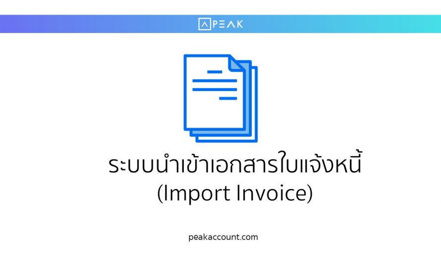 การนำเข้าเอกสารใบแจ้งหนี้ (NR037) (Import Invoice)